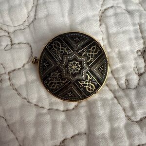 Damascene Brooch Pin Trombone Closure Vintage Pin Brooch